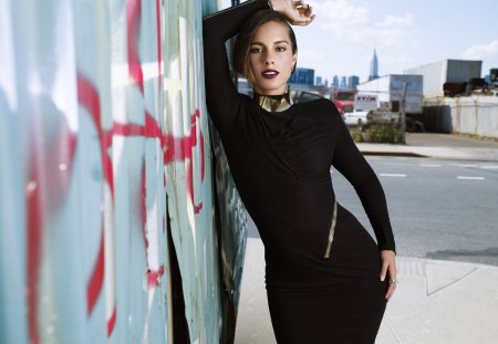 Alicia Keys - ethnic, actress, alicia-keys, singer, black, dress