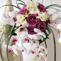 Freesia, Orchids & Roses Bouquet