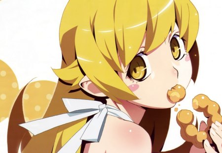 Bakemonogatari - Bakamonogatari, anime, shinobu, girl, cute, blonde, oshino