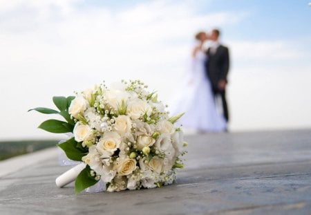 wedding - love, wedding, couple, roses