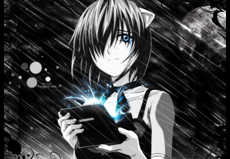 Forgive Me - white, cant think of a fourth, elfen lied, black