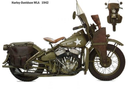 WW2 Harley Davidson - motorbike, bike, ww2, engine, war