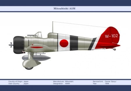 Mitsubishi A5M - aircraft, war, wallpaper, other, military