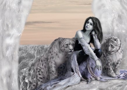 Icemaiden - ice, art, girl, fantasy