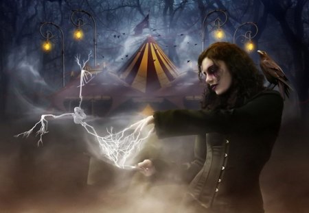 The Crow - crow, dark, electrifying, female, gothic