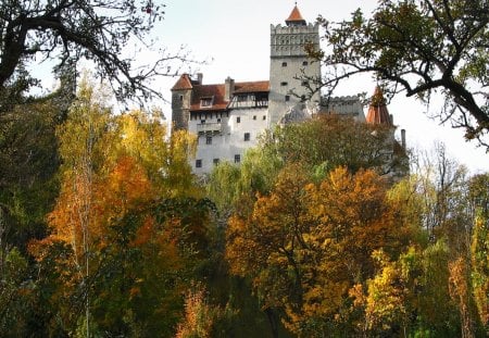 Romania-Dracula Castle fall - romania, dracula castle