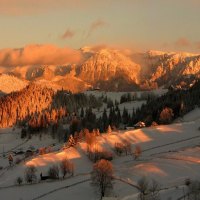 Romania-Bucegi Mountains sunset