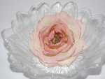 Flower in a glass bowl