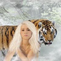 Girl and Tiger