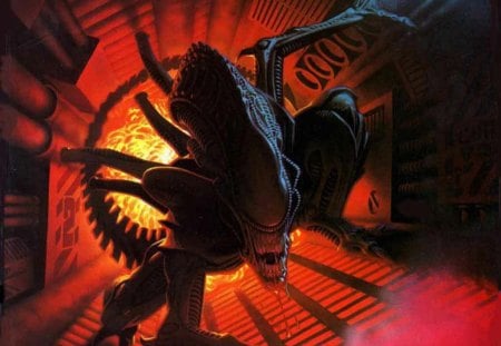 Xenomorph IN THR AIR DUCTS - xenomorph, alien, air, ducts