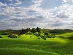 farm house on a hill