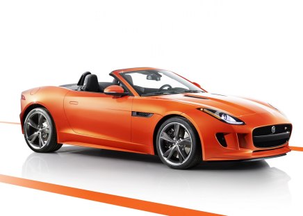 Jaguar F-Type S - orange, f type, conv, jag