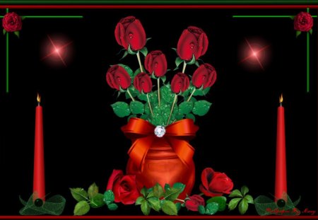 Roses For You 1200x800 - Candles, Flowers, Holidays, ValentinesDay, Valentine, Roses