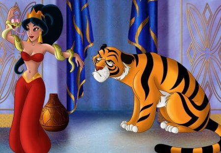 Jasmine - movie, Jasmine, CG, aladdin