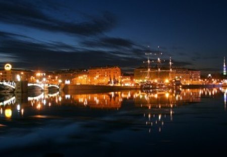 *** Illuminated city at night *** - city, night, beatiful, lights