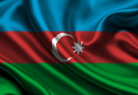 Azerbaijan - flag, azerbaijan, satin, country