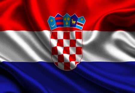 Croatia - country, satin, croatia, flag