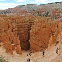 Into a slot canyon - Bryce Canyon