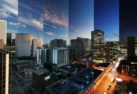 Toronto reflections - city, Canada, Toronto, capital