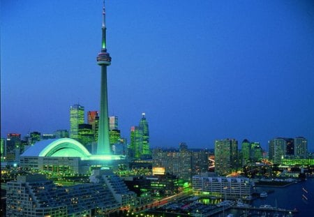 Night skyline - ontario, city, skyline, toronto