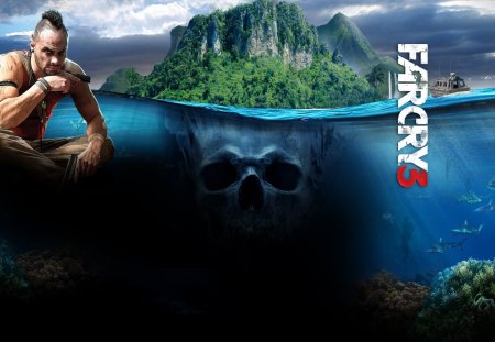 Far Cry 3 - skull, island, game, far cry 3