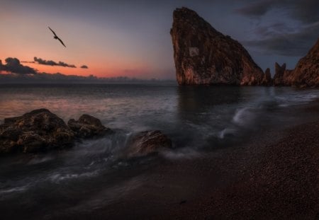 Sunset - sky, ocean, sunset, clouds