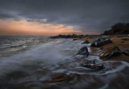 Sunset - sky, ocean, sunset, clouds