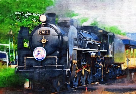 Old Railway - steam, locomotive, train, engine