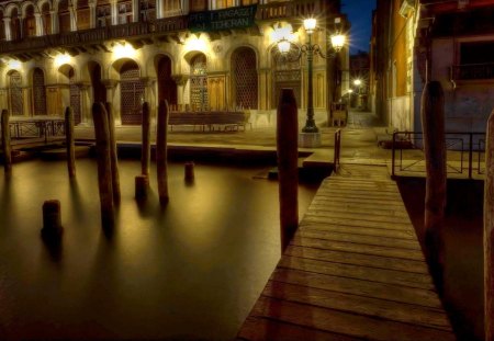 NIGHT in VENICE - water, lights, venice, city, night