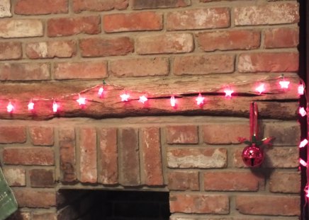 Christmas Decorated Fire-place - fireplace, merry christmas, christmas, happy holidays