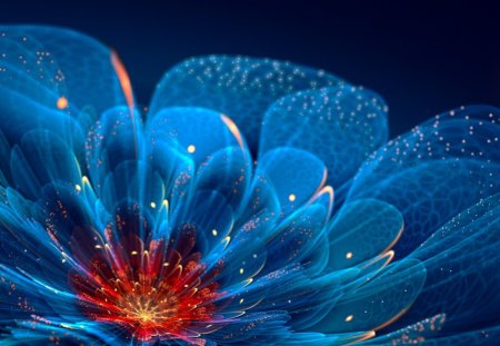 Blue Dream - nature, fractal, abstract, other, flower