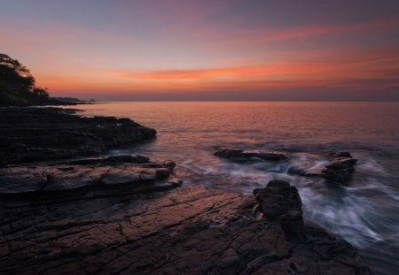 Sunset - sky, ocean, sunset, clouds