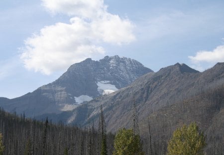 Kootenay Mountains BC - Canada - Mountains, Trees, Snow, Nature, Clouds, summit, Photography