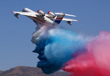 be200 beriev fire emergency - plane, emergency, beriev, fire