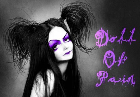 doll of pain gothic - gothic, anime, hair, black