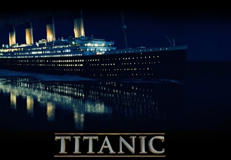 Titanic at Sunset - rms titanic, Titanic at Sunset, titanic, sunset