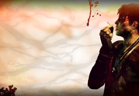 Devil May Cry - cigarette, game, dark, dante, artistic