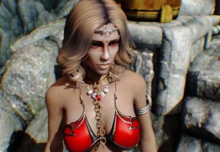 Elder Scrolls V Skyrim - hot, elder scrolls v skyrim, female, warrior