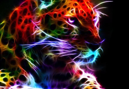 Fractal_Leopard_2_by_minimoo64 - fractal, art, leopard, cat