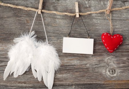 *** Sweet...*** - heart, valentines, red, wings, feathers, love, day