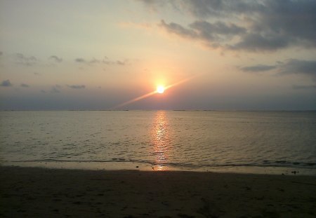 sunset - beach, sunset, sand, wave