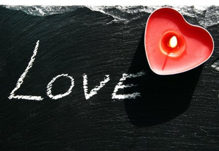 Love - heart, valentines day, candle, love, light