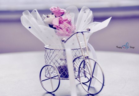 Wedding Candy - candy, wedding, mini, bike, pink, food, sweet, lovely