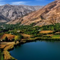 gorgeous village lake in iran