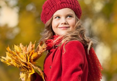 beautiful girl in autumn - autumn, girl, people, beautiful