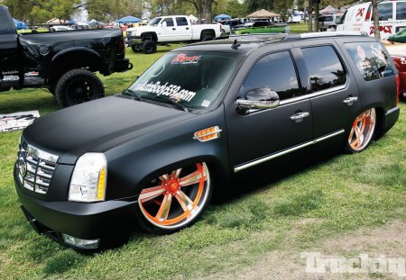 Cadillac-Escalade - GM, Matte Black, Caddy, 4 Door