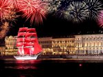 Fireworks and Ship