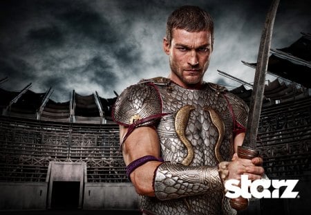 Spartacus - Blood and Sand (2010) - blood, Andy Whitfield, entertainment, tv show, SkyPhoenixX1, arena, sword and sandal, blood and sand, tv series, sword, gore, picture, starz, show, historical drama, spartacus, wallpaper