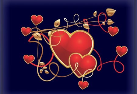 Red Hearts - red hearts, sweethearts, hearts of love, lovers hearts