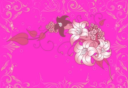 pink flowers - pink fantasy, flowers of pink, pink dream, i dream in pink